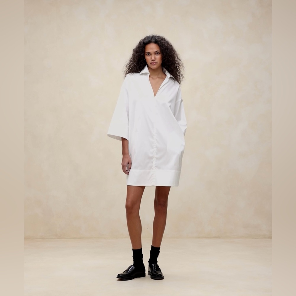 Banana Republic Tall Cruz Poplin Mini Dress 882611
